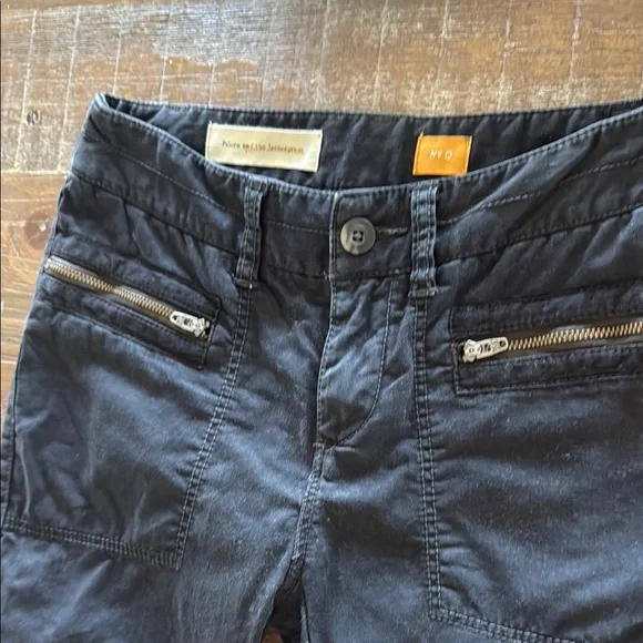 Anthropologie Pilcro and the Letterpress Black Moto Jeans Pants, Size 0 - Picture 2 of 8